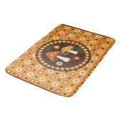 Sweet Retro Pilze und Blume Badematte (Schrägansicht)