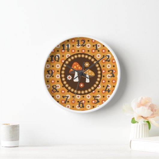 Sweet Retro Pilze und Blume Uhr (Zuhause)