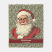 Sweet Retro Santa Claus Throw für die Feriendekora Fleecedecke (Vorderseite)