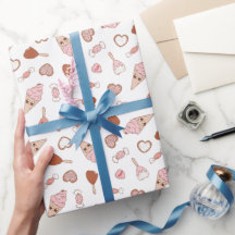 Sweet Retro Valentine's Wrapping Paper