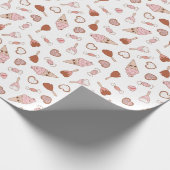 Sweet Retro Valentine's Wrapping Paper Geschenkpapier (Ecke)