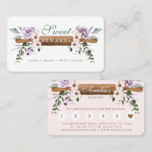 Sweet Rewards Floral Watercolor Bakery Roller Butt Treuekarte