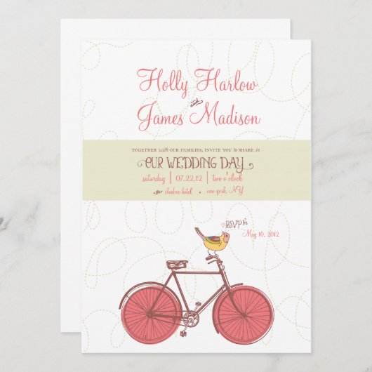 Sweet Ride - Einladung zur Hochzeit (Vorne/Hinten)