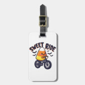 Sweet Ride Funny Candy Mais Biking Halloween Gepäckanhänger (Vorderseite vertikal)