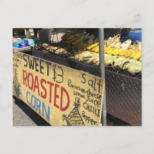 Sweet Roasted Corn, New York City, NYC Street Fair Postkarte