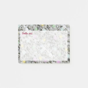 Sweet Rock White Granite Pastellpunkte mit Text Post-it Klebezettel