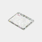 Sweet Rock White Granite Pastellpunkte mit Text Post-it Klebezettel (angewinkelt)