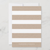 Sweet Romance Kraft Dusche / Party Einladung (Rückseite)