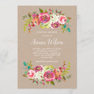 Sweet Romance Kraft Dusche / Party Einladung