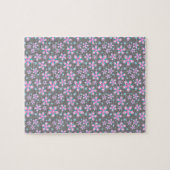 Sweet Romantic Abstrakt Pink Blume Muster Puzzle (Horizontal)