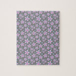 Sweet Romantic Abstrakt Pink Blume Muster Puzzle<br><div class="desc">Sweet Romantic Abstrakt Pink Blume Muster</div>