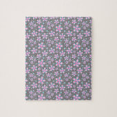 Sweet Romantic Abstrakt Pink Blume Muster Puzzle (Vertikal)
