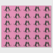 Sweet Romantic Dancing Cats Geschenkpapier (Flach)