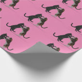 Sweet Romantic Dancing Cats Geschenkpapier (Ecke)