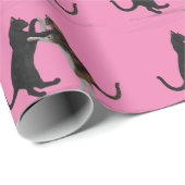 Sweet Romantic Dancing Cats Geschenkpapier (Rolleneckpunkt)