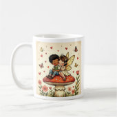Sweet Romantic Fairies and Love Poem Kaffeetasse (Links)