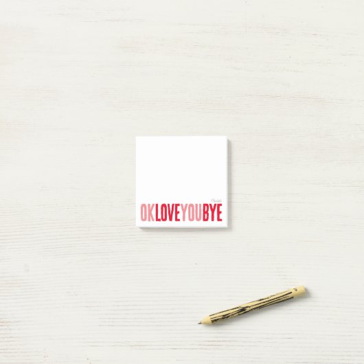 Sweet Romantic Liebe Notes Red Pink Sticknotes Post-it Klebezettel (Auf Schreibtisch)