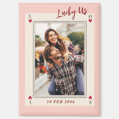 Sweet Romantic Niedlich Retro Valentine's Geschenk Magnet (Vorderseite)