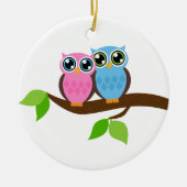 Sweet Romantic Owls Keramikornament (Vorne)