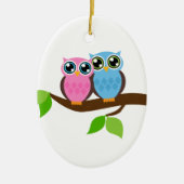 Sweet Romantic Owls Keramikornament (Vorne)