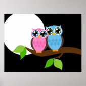 Sweet Romantic Owls Poster (Vorne)