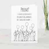 Sweet Romantic Prom Invite | Promposal Karte (Vorderseite)