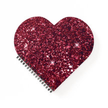 Sweet Romantic Red Glitzer Heart