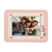 Sweet Romantic Retro Valentine's Gifts Foto Magnet (Horizontal)