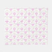 Sweet romantic valentine heart fleecedecke (Vorderseite (Horizontal))