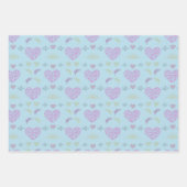 Sweet romantic valentine heart geschenkpapier set (Vorderseite 3)