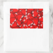 Sweet Romantic Valentine Liebe Herz Rot Rechteckiger Aufkleber (Tasche)