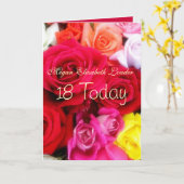 Sweet Rose 18. Geburtstagskarte Karte (Gelbe Blume)