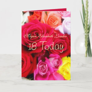 Sweet Rose 18. Geburtstagskarte Karte
