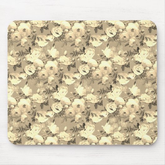 Sweet Rose auf Sepia Wrapping Paper Mousepad (Vorne)
