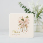 Sweet Rosé Ballet Soirée, Brauch Einladung (Stehend Vorderseite)