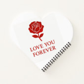 Sweet Rose Forever Message Valentine Cute Notizblock (Rückseite)