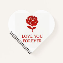 Sweet Rose Forever Message Valentine Cute Notizblock