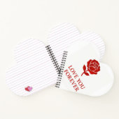 Sweet Rose Forever Message Valentine Cute Notizblock (Innenseite)