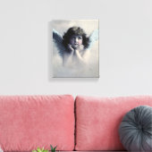Sweet Rosy Cheeked Vintag Angel in Wolken Leinwanddruck (Insitu (Wohnzimmer))
