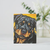 Sweet Rottweiler Postkarte (Stehend Vorderseite)