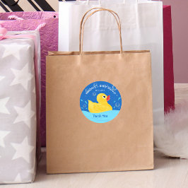 Sweet Rubber Ducky Bubbles Baby Dusche Danke Runder Aufkleber