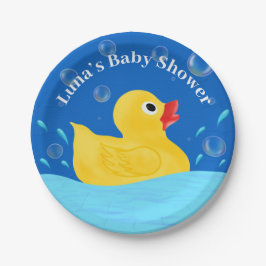 Sweet Rubber Ducky Bubbles Baby Dusche Pappteller