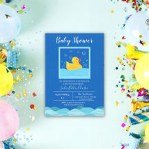 Sweet Rubber Ducky Bubbles Kinderdusche Einladung