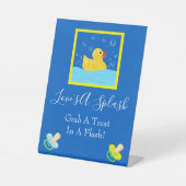 Sweet Rubber Ducky Leckerei Babydusche signieren Sockelschild (Vorderseite)