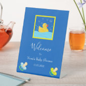 Sweet Rubber Ducky Willkommensdusche Begrüßung Sockelschild (In Situ)