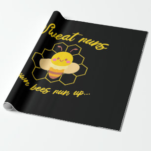 Sweet Runs Down Bienen laufen hoch Geschenkpapier