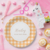 Sweet Rustic Bauern sie Gingham kariertes Party Pappteller (Party)