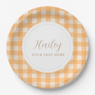 Sweet Rustic Bauern sie Gingham kariertes Party Pappteller