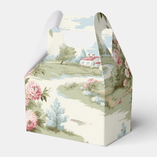 Sweet Rustic Country Zuhause Floral Landschaft Geschenkschachtel (Rückseite)