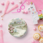 Sweet Rustic Country Zuhause Floral Landschaft Pappteller (Party)